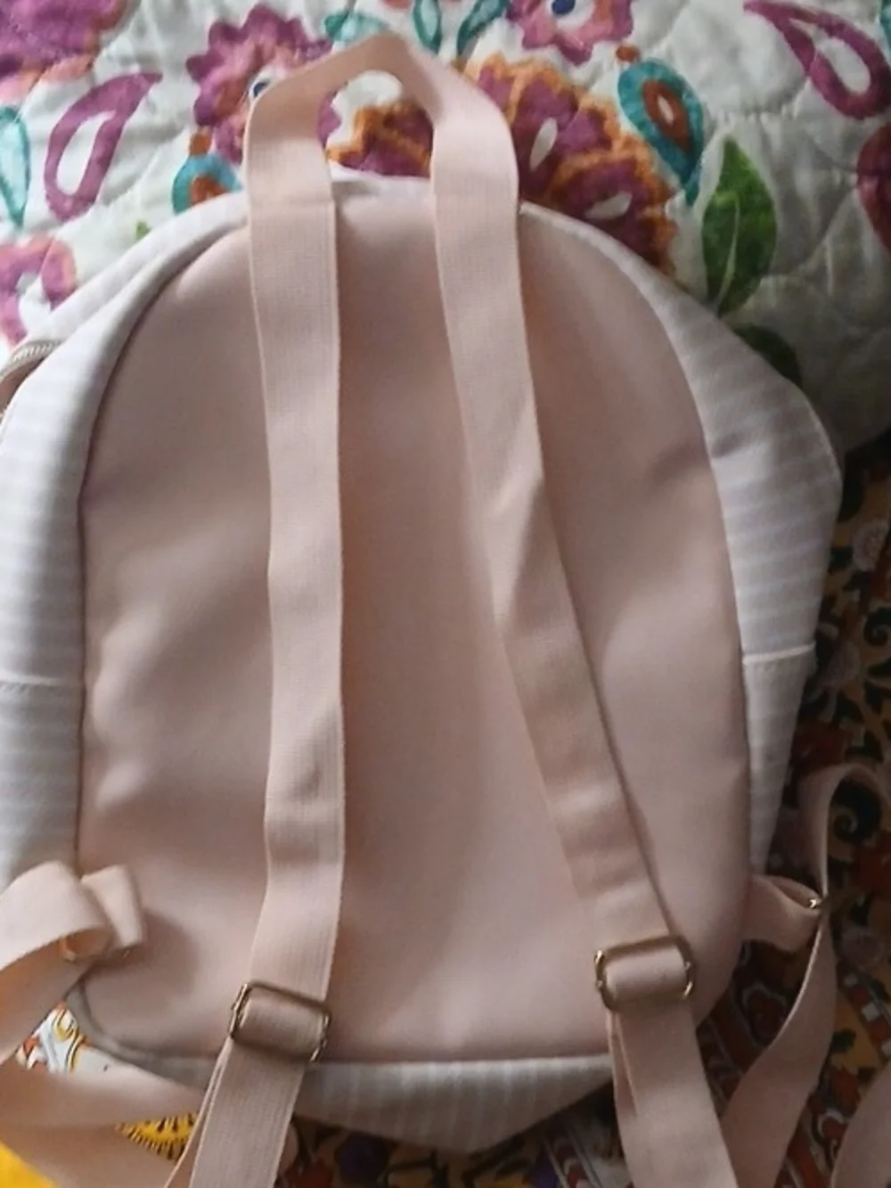 Loungefly Disney The Aristocats Marie Stripe Mini Backpack Pink & White
